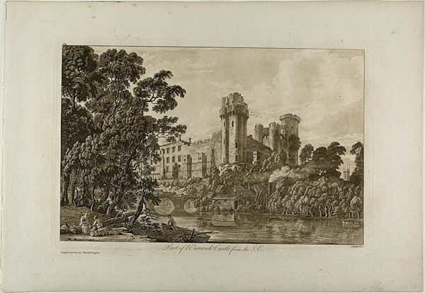 Part of Warwick Castel from the Southeast, plate 4