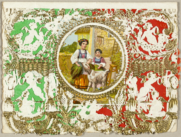 Untitled Valentine (Country Girls with Dog)