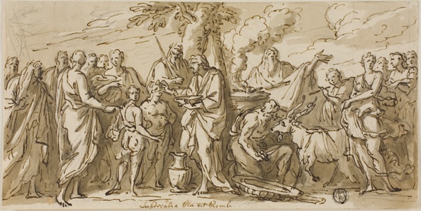Lupercalia (recto), and Sketches of Figures (verso)