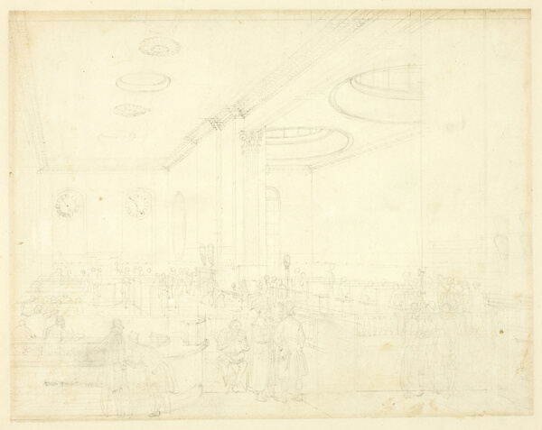 Study for Lloyd's Subscription Room, from Microcosm of London