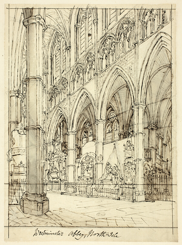 Study for Westminster Abbey, from Microcosm of London