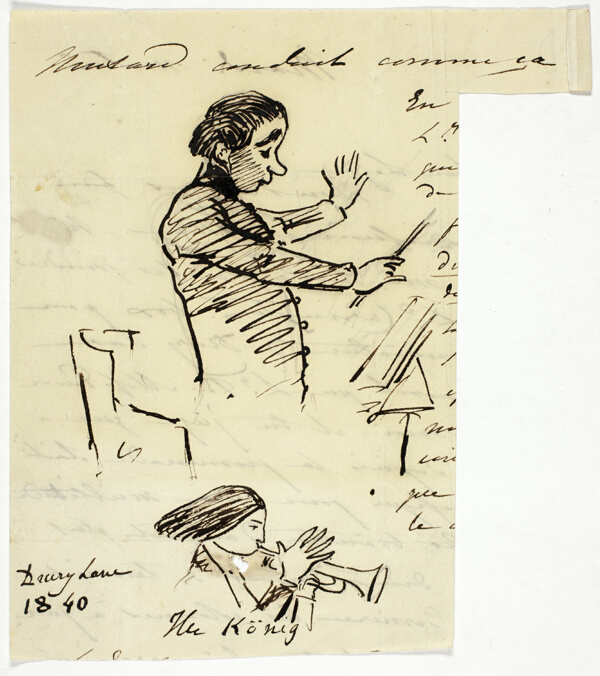 Sketches of Conductor and Trumpet Player