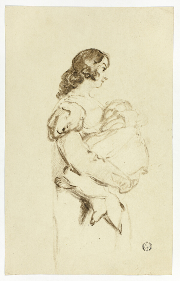 Young Woman Carrying Baby