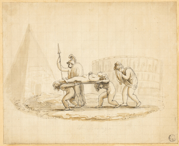 Putti Enacting Roman Funeral Procession
