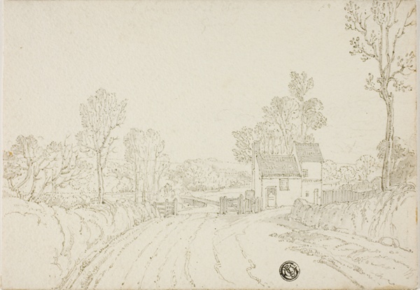 Road Past House in Landscape
