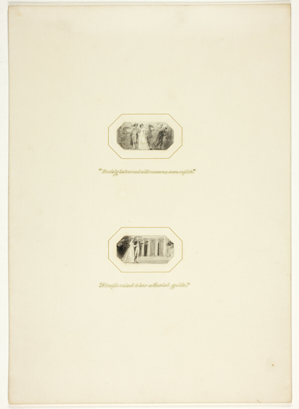 Study for a plate from The Triumphs of Temper, in the 1796 Royal Engagements Pocket Book