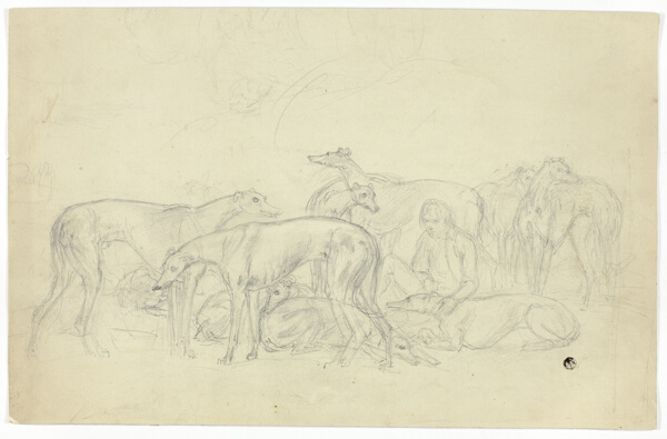 Greyhounds and Their Keeper