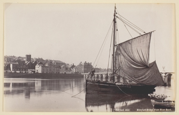 Bideford Bridge from River Bank