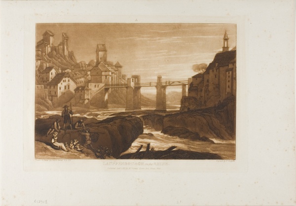 Lauffenbourgh on the Rhine, plate 31 from Liber Studiorum