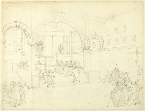 Study for Doctor's Commons, from Microcosm of London