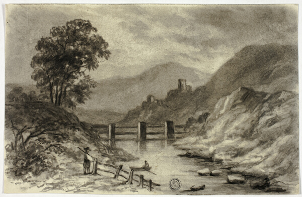 Mountain Stream with Boat
