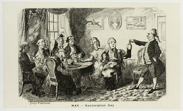 May - Restoration Day from George Cruikshank's Steel Etchings to The Comic Almanacks: 1835-1853