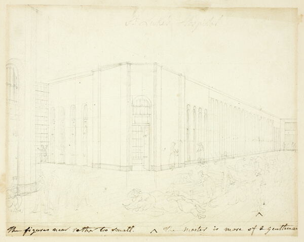 Study for St. Luke's Hospital, from Microcosm of London