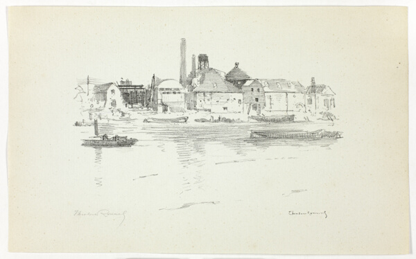 Battersea from the River, Low Tide