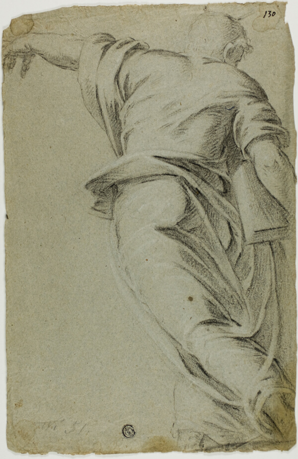 Moses Striding to the Left, Pointing with Left Hand