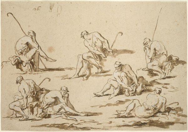 Study Sheet with Seated Figures