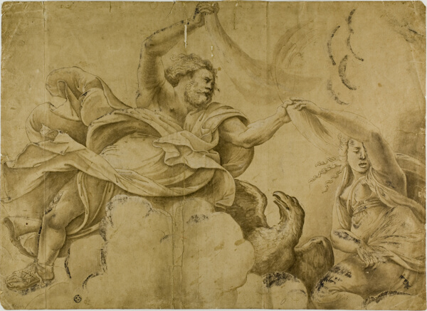 Study for Jupiter Hurling Thunderbolts
