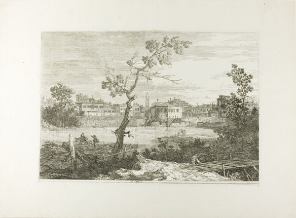View of a Town on a River Bank, from Vedute