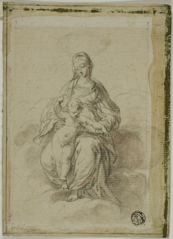 Virgin and Child Seated on Clouds
