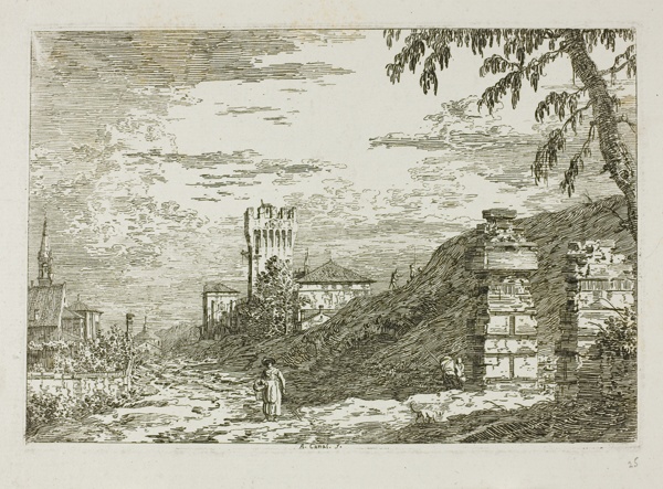 Landscape with Tower and Two Ruined Pillars, from Vedute