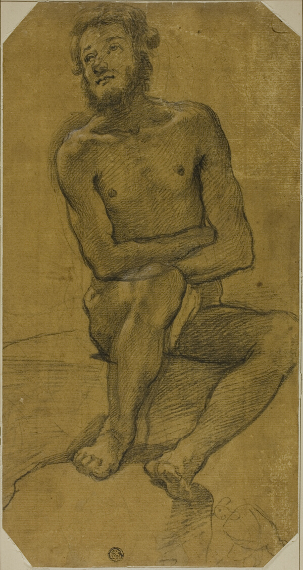 Seated Male Nude