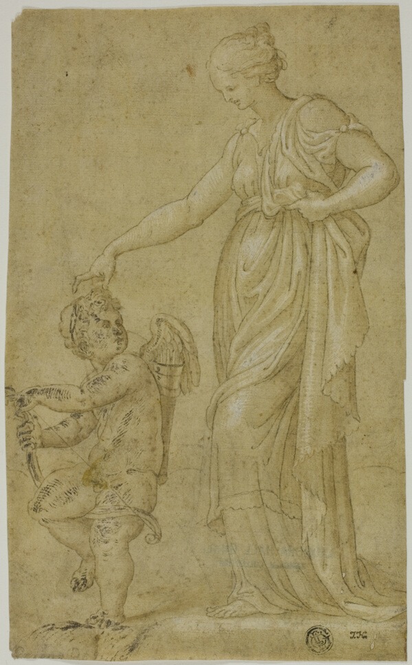 Venus (?) and Cupid
