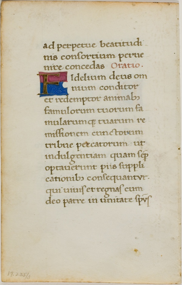 Illuminated Manuscript Leaf