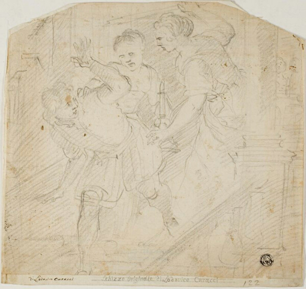 Two Women Chasing a Man
