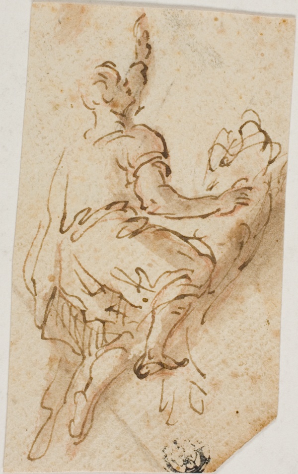 Man Mounting Lion