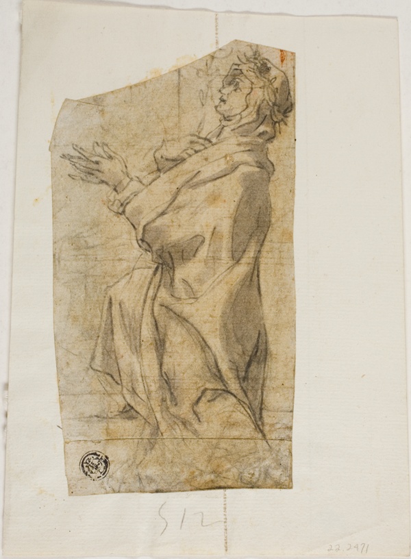 Kneeling Female Saint in Profile