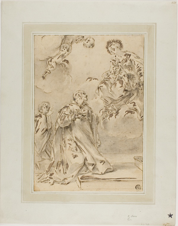 Madonna and Child Appearing to Male Saint