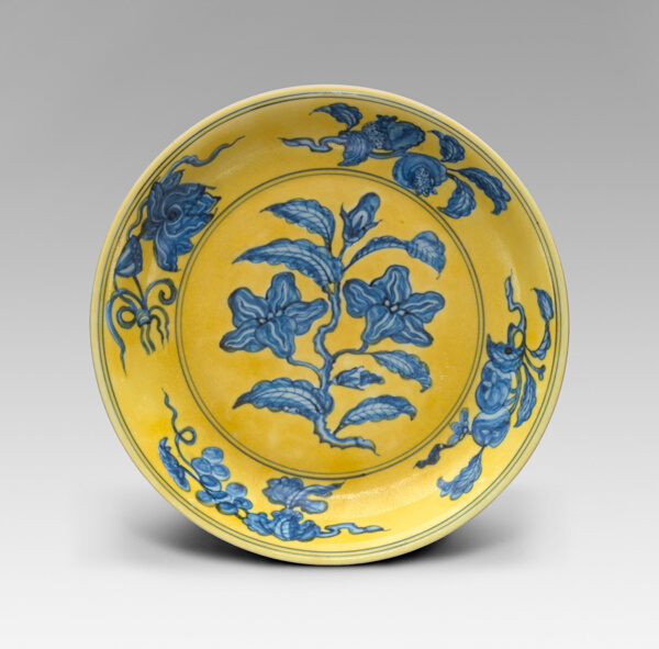 Dish with Floral and Fruit Sprays (