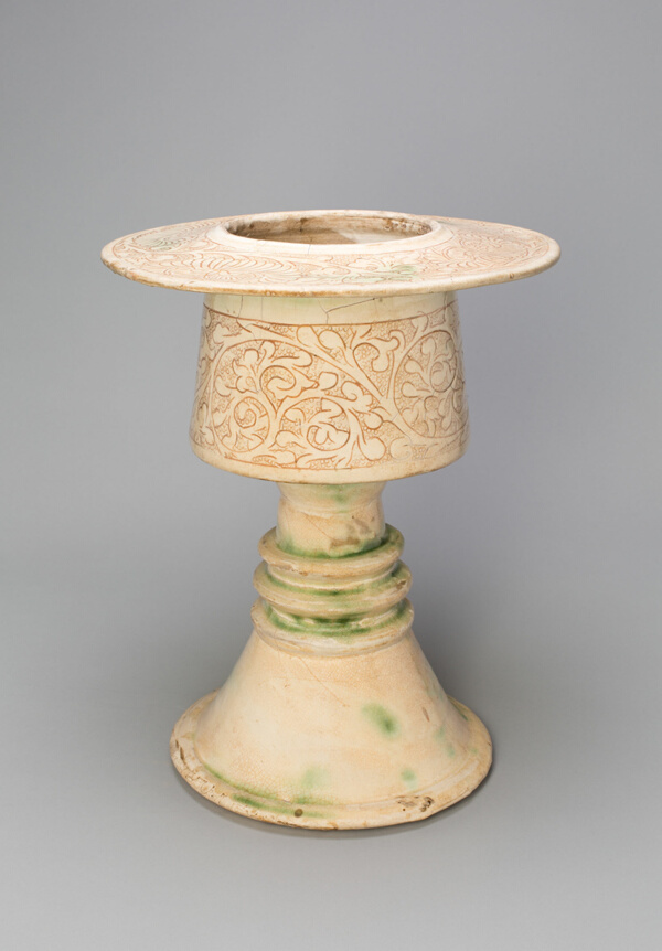 Incense Burner with Chrysanthemum and Knobbed Scrolls