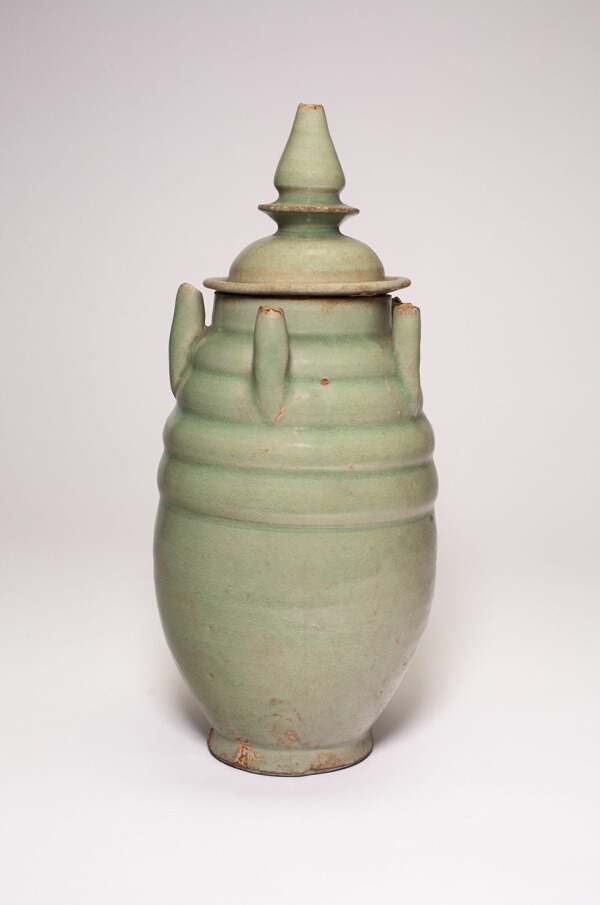 Covered Jar with Spouts