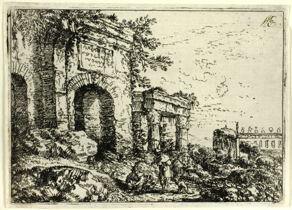 Italian Landscape with Ruins