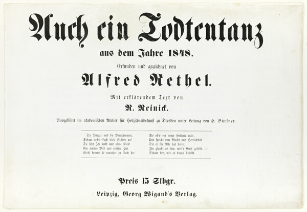 Auch ein Todtentanz, title page and text