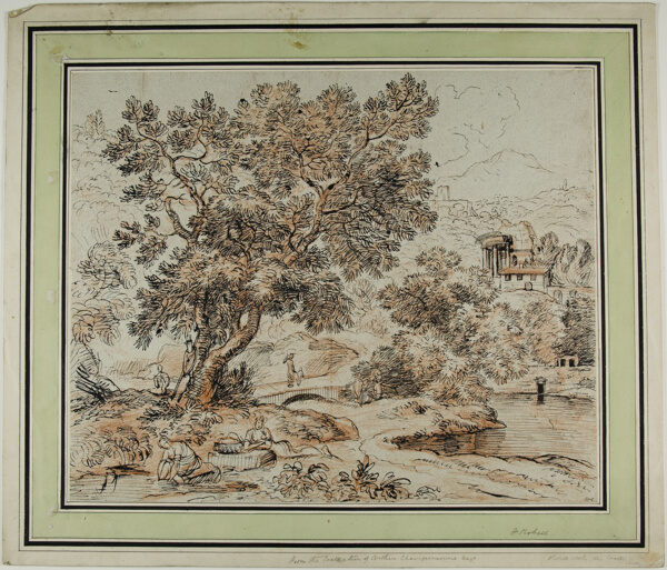 Figures in Idyllic Italianate Landscape