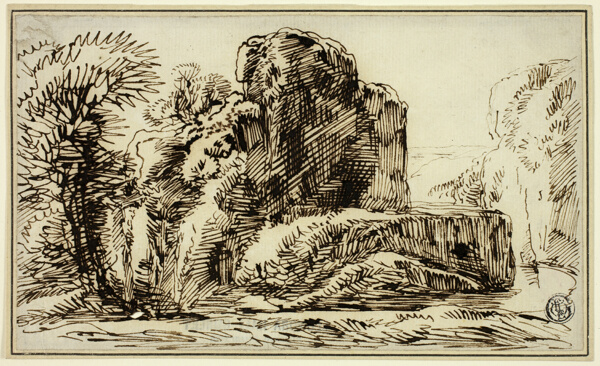 Rocks, Trees, and River