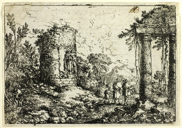 Italian Landscape with Ruins