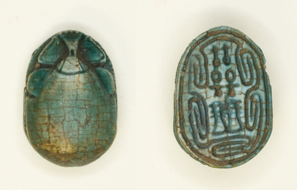 Scarab: Hieroglyphs (nfr-signs, anx-signs, Dd-signs)