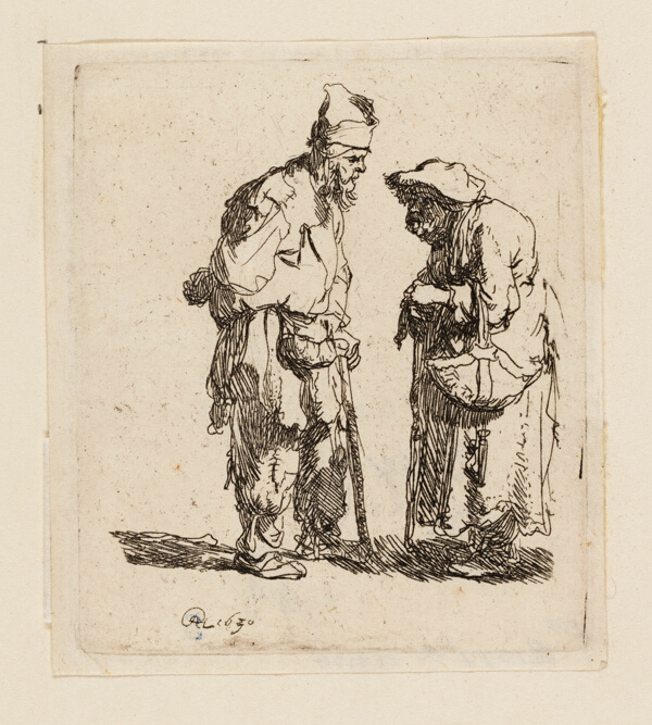 Beggar Man and Beggar Woman Conversing