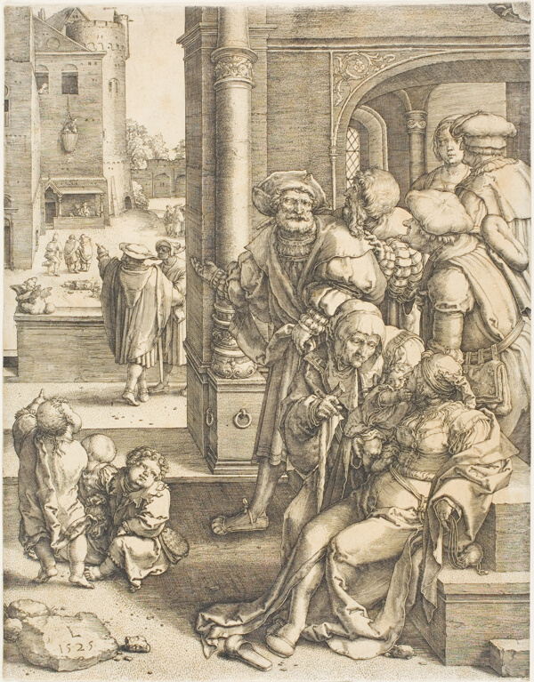 The Poet Virgil Suspended in a Basket