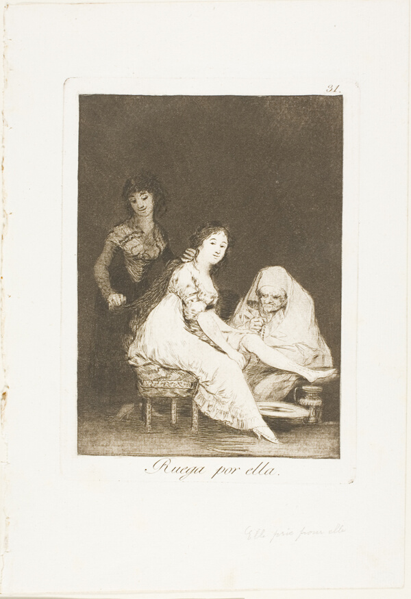 She Prays for Her, plate 31 from Los Caprichos