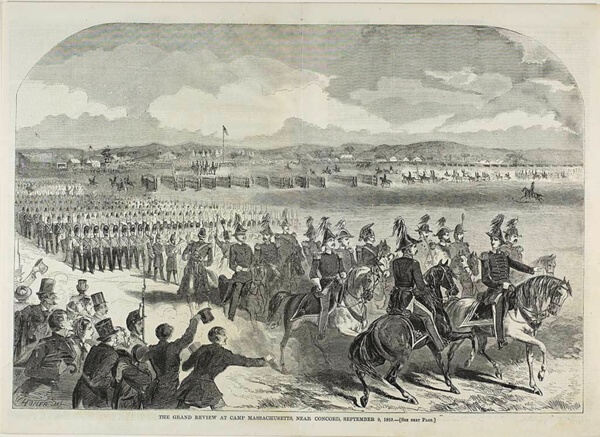 The Grand Review At Camp Massachusetts, Near Concord