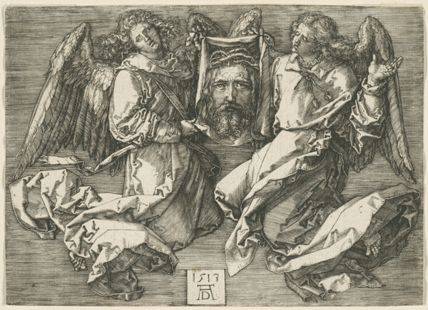 Sudarium Displayed by Two Angels