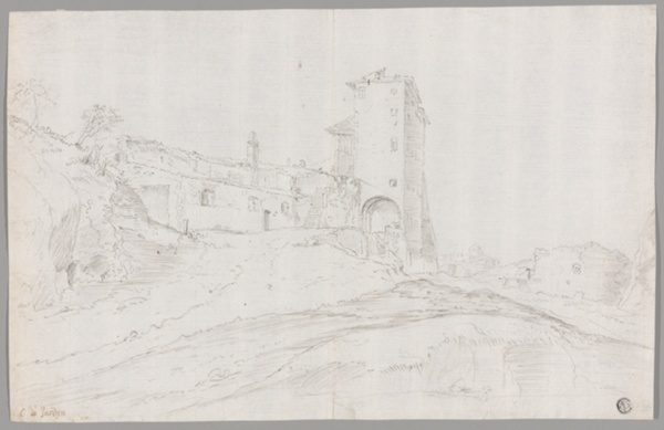 Buildings Amid Ruins in Roman Campagna