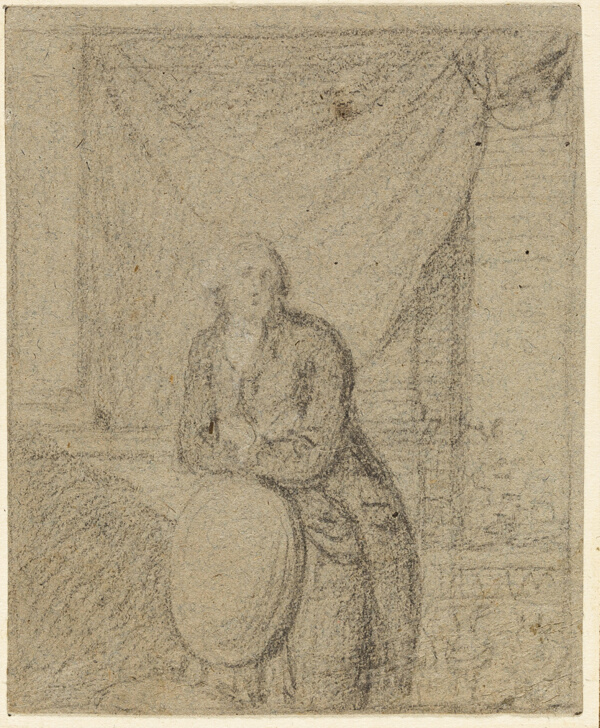 Portrait of a Man Standing in Front of Window