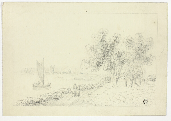 A Harbor with a Sailboat