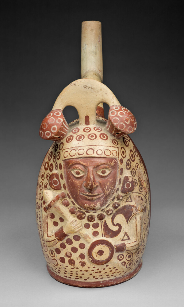 Handle Spout Vessel in the Form of a Bean Warrior
