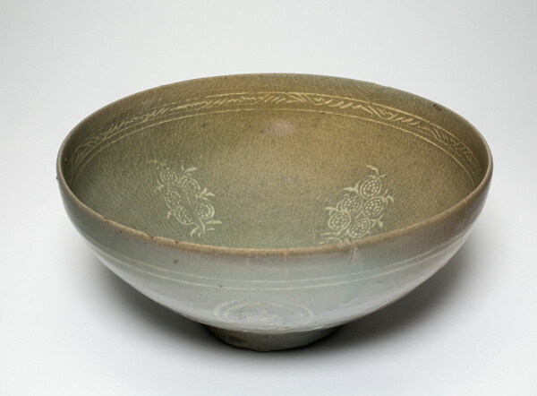 Bowl with Stylized Pomegranate Clusters